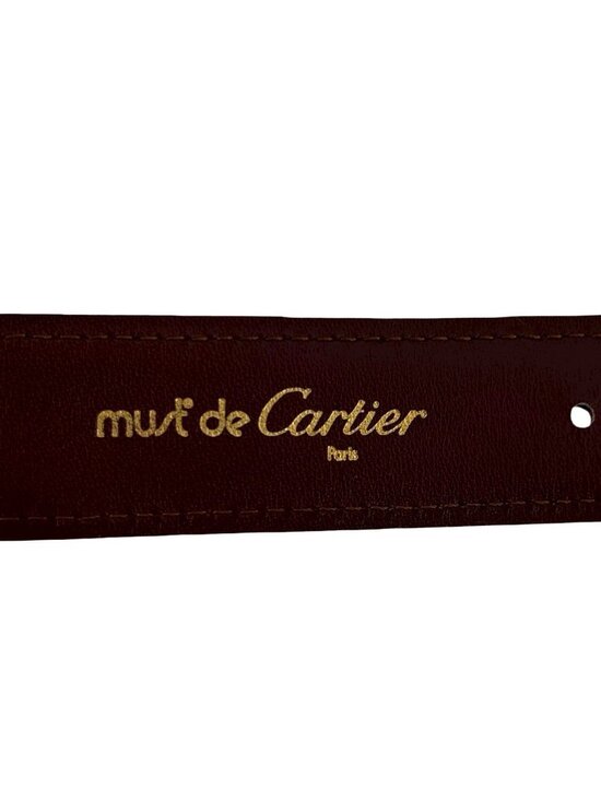 Cartier Vintage Must Line Leather Belt Wine Red Bordeaux main image 3